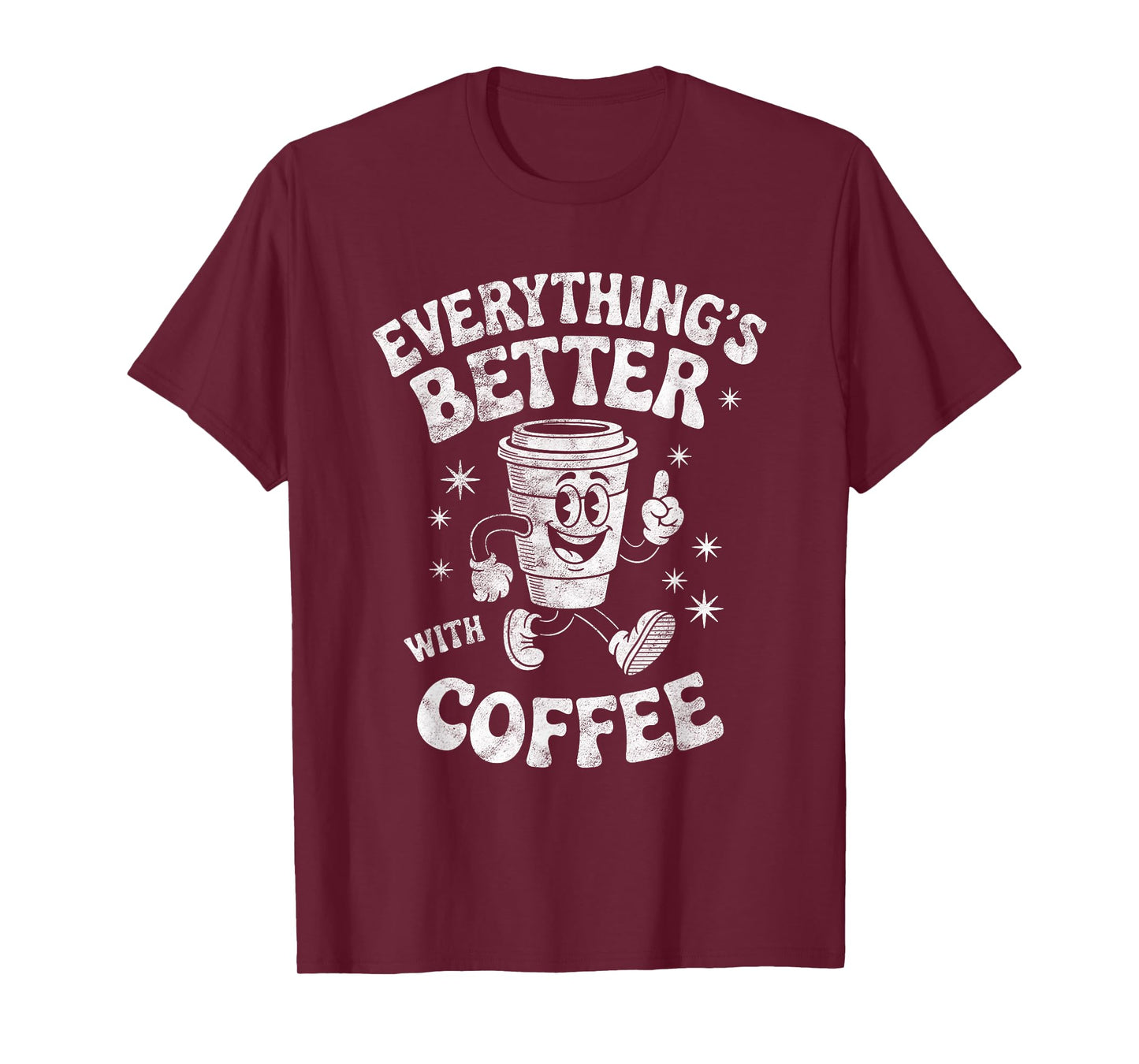Funny Retro Vintage Coffee Men or Women Coffee T-Shirt