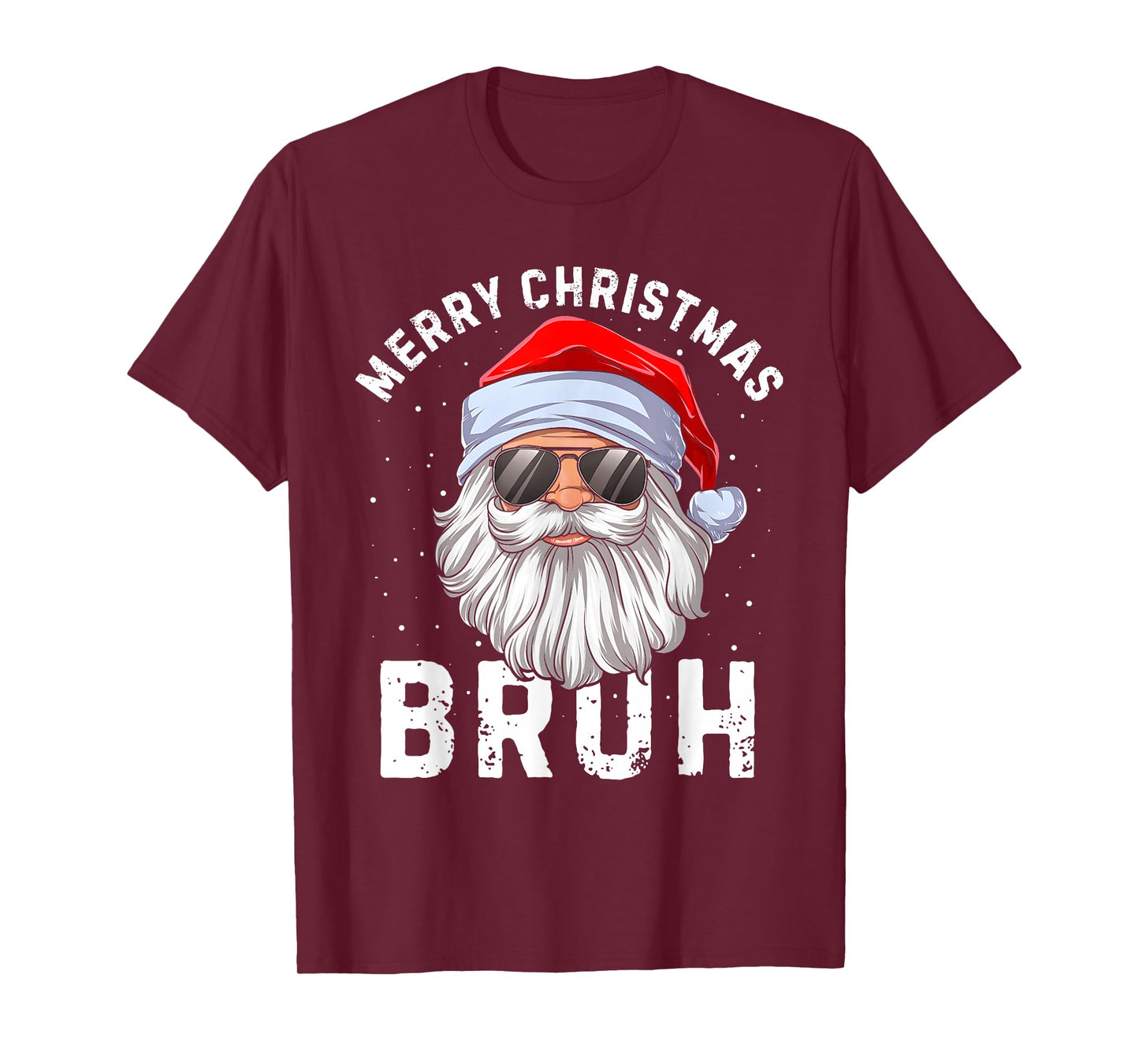 Merry Christmas Bruh Funny Santa Claus Retro Men Women Kids T-Shirt