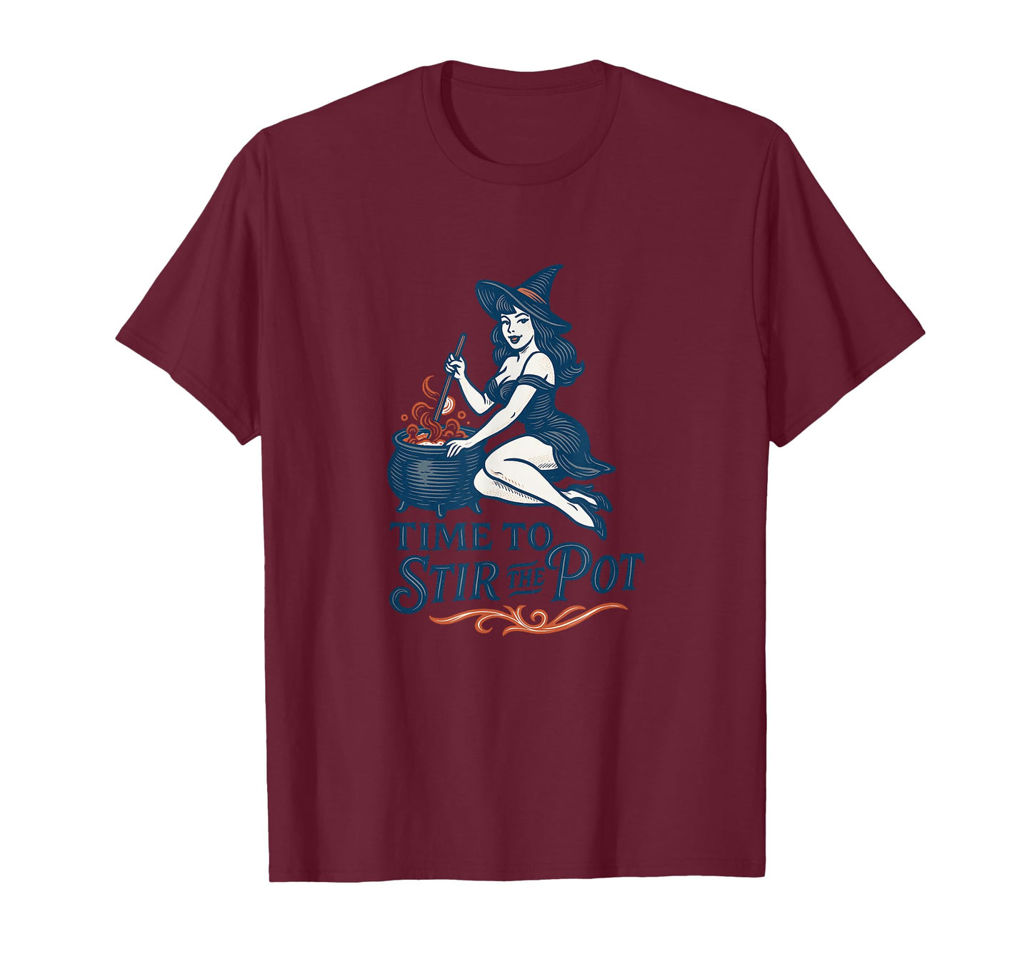 Time to Stir The Pot Halloween Witch T-Shirt