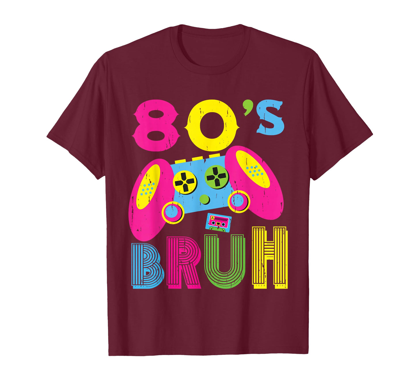 Retro 80s Bruh Outfits for Boys 1980s Party Outfit Eighties T-Shirt