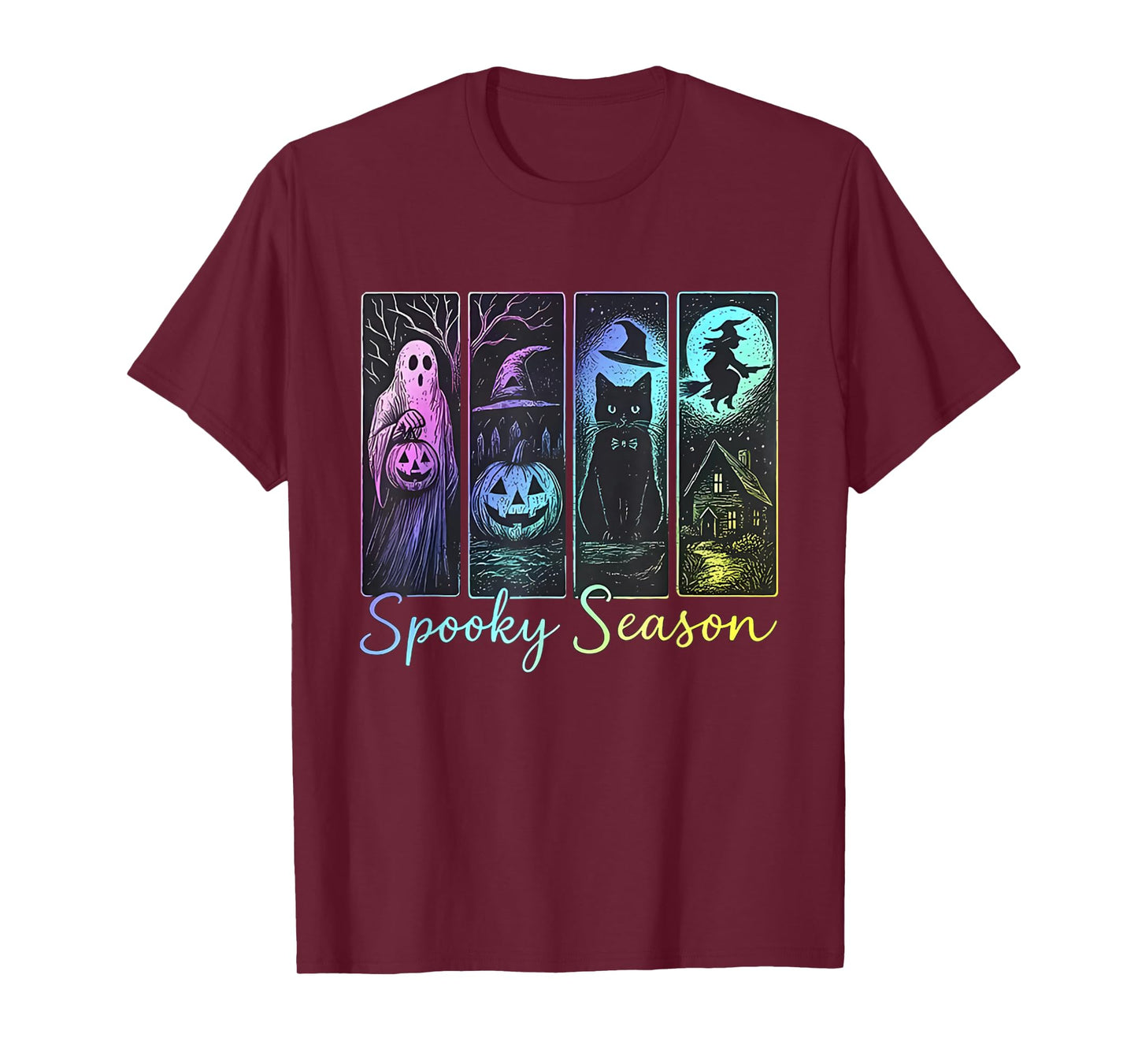 Spooky Season Vintage Halloween Horror Movie Design T-Shirt