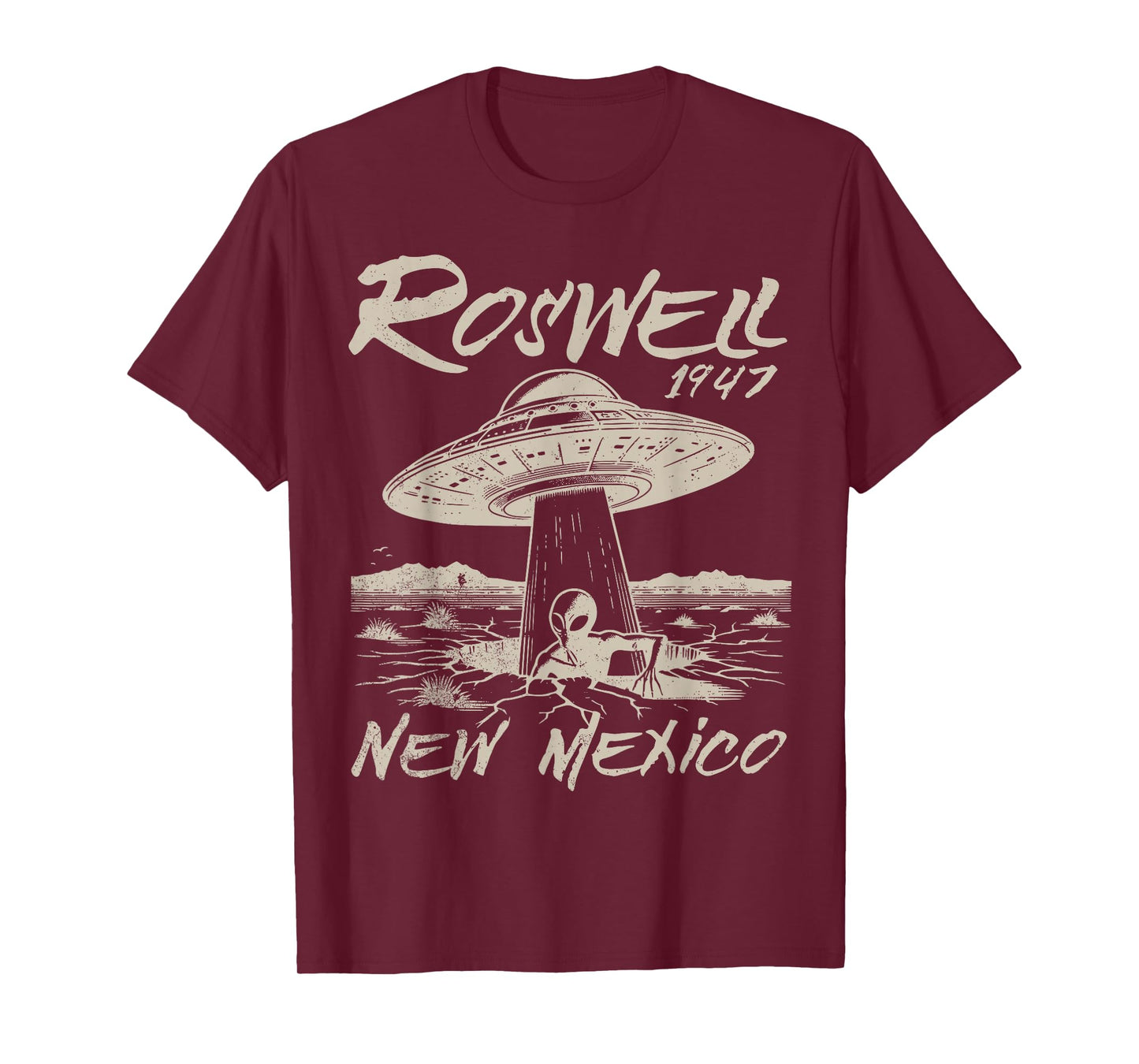 Roswell New Mexico 1947 Alien Abduction UFO Crash Vintage T-Shirt