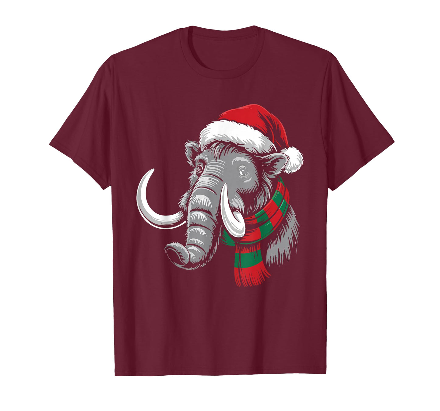 Mammoth Xmas Santa Hat Scarf Christmas Costume T-Shirt