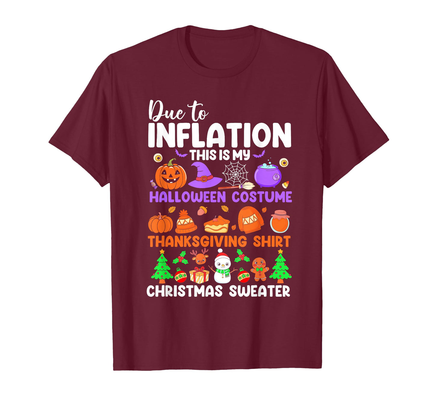 Due to Inflation This is My Halloween Costume Christmas T-Shirt
