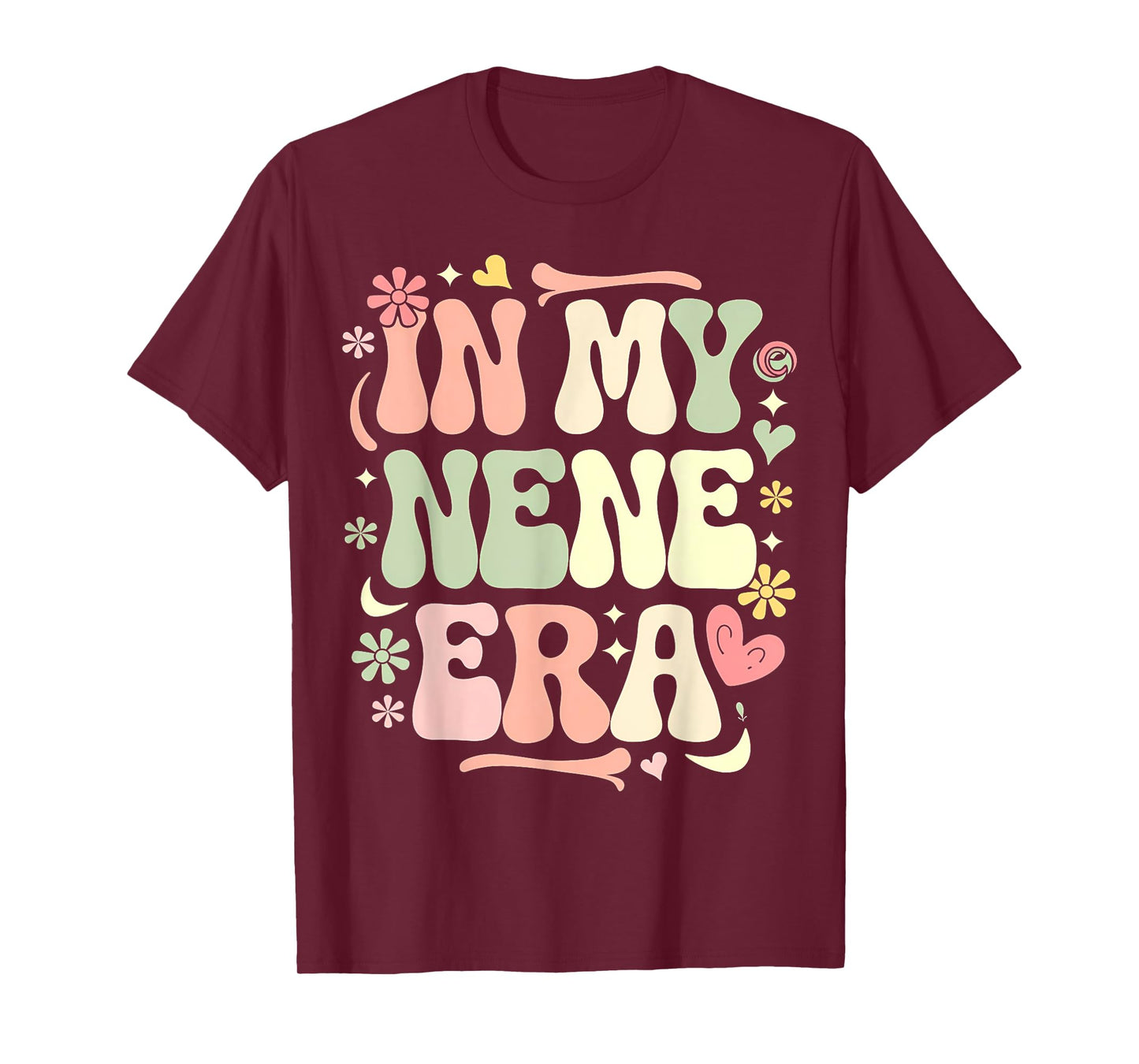 In My Nene Era Funny Sarcastic Groovy Retro Mother's Day T-Shirt