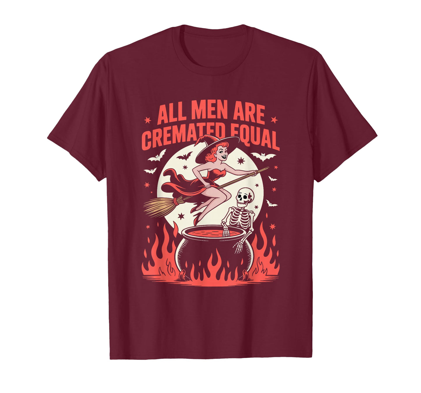 All Men are Cremated Equal Feminist Funny Witch Halloween T-Shirt