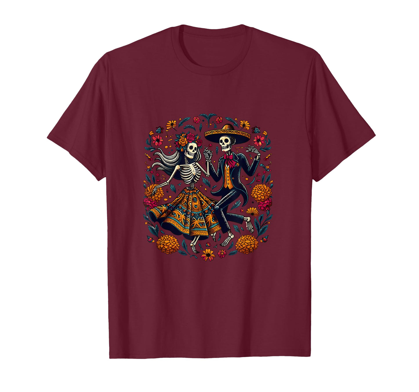 Dia De Los Muertos Skeletons Dancing Mexican Day Of The Dead T-Shirt