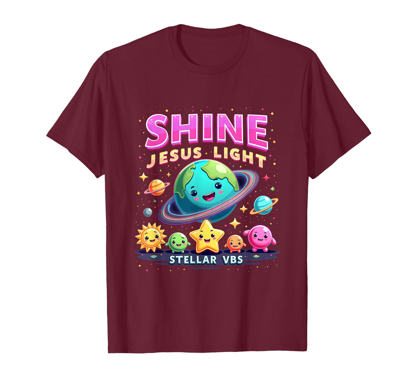 VBS 2025 Jesus Vacation School Camp Christian Stellar Space T-Shirt
