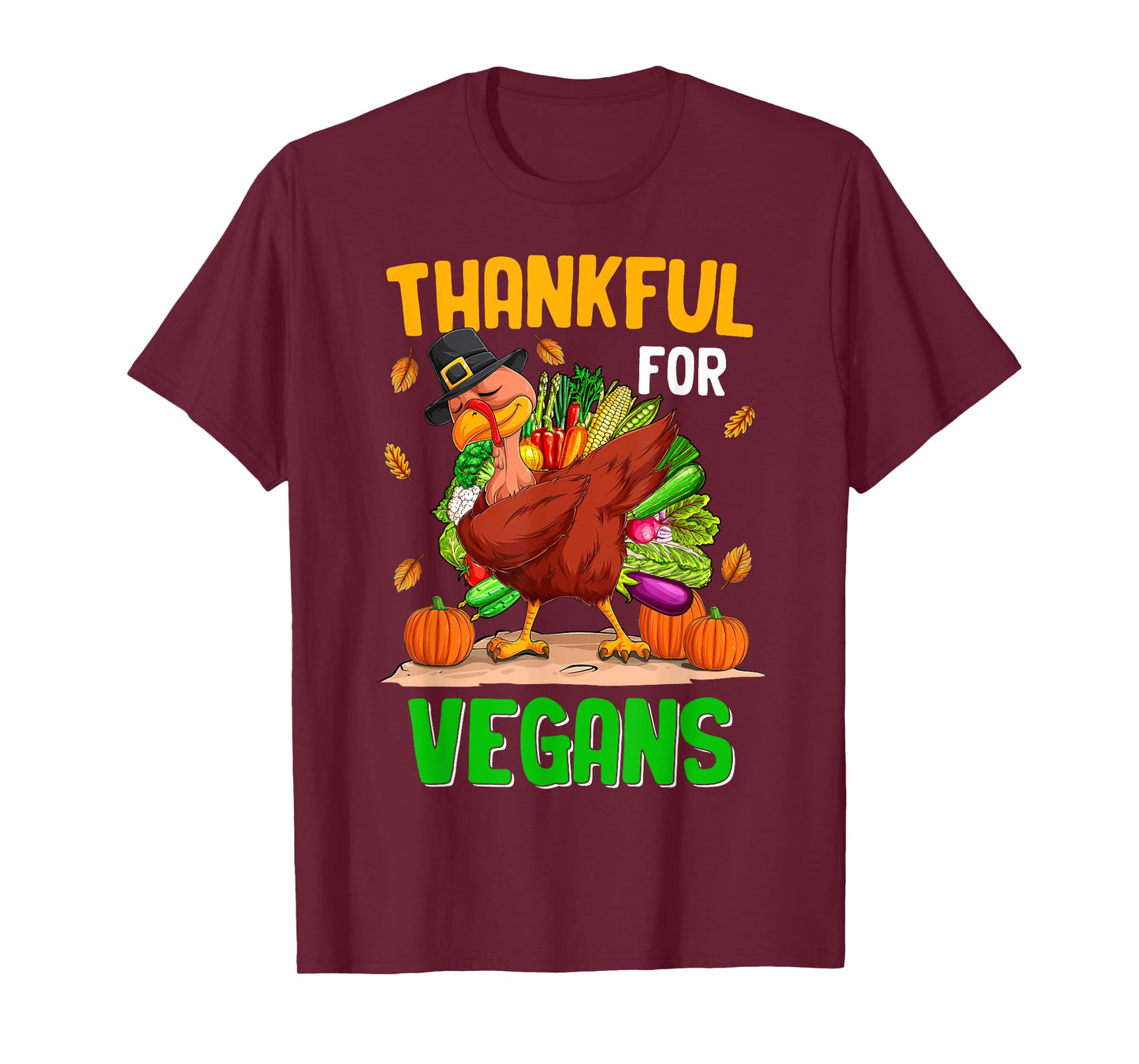 Funny Thanksgiving for Vegan Turkey Not Food T-Shirt - Unisex-Adults, Black, 3X-Large, Short Sleeve
