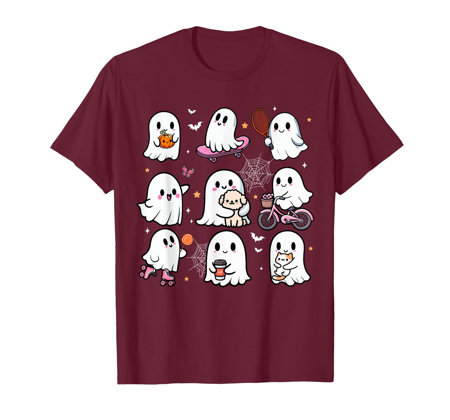Boo Activities Halloween Sport Bicycle Skate Skateboard T-Shirt