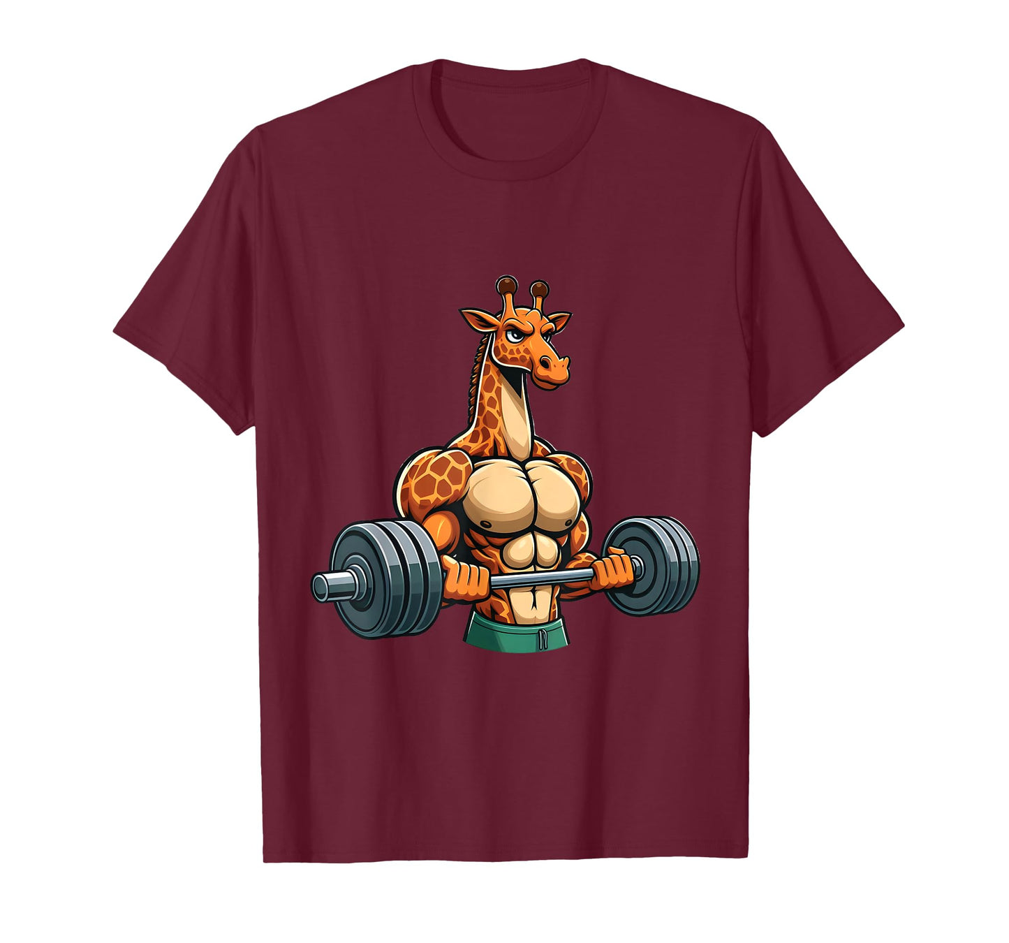 Funny Giraffe Gym Weightlifting Fitness Workout Deadlift T-Shirt