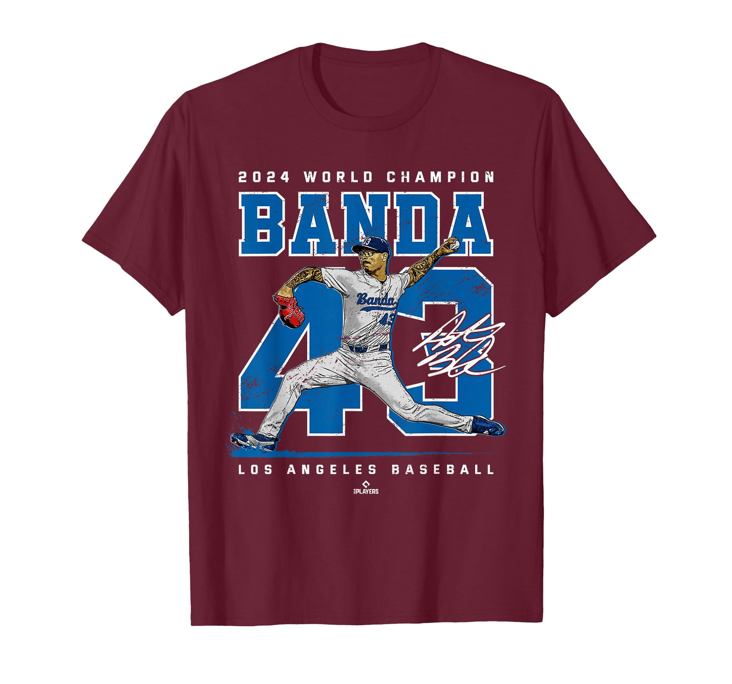 Player Number 2024 World Champion Anthony Banda MLBPA T-Shirt
