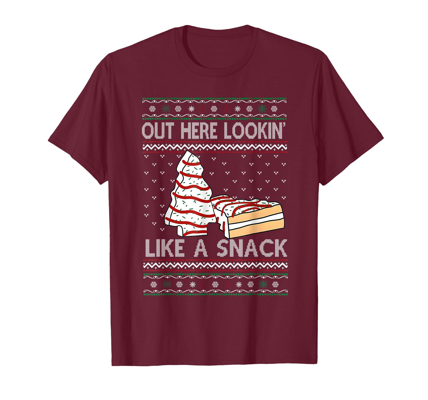 Out Here Lookin' Like A Snack Debbie Cakes Christmas Tree T-Shirt