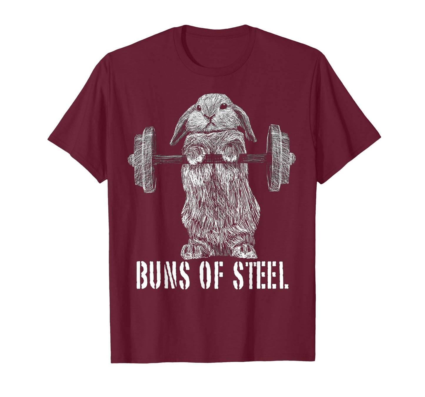 Funny Workout Buns Of Steel Bunny Rabbit Gym Squat Gift T-Shirt