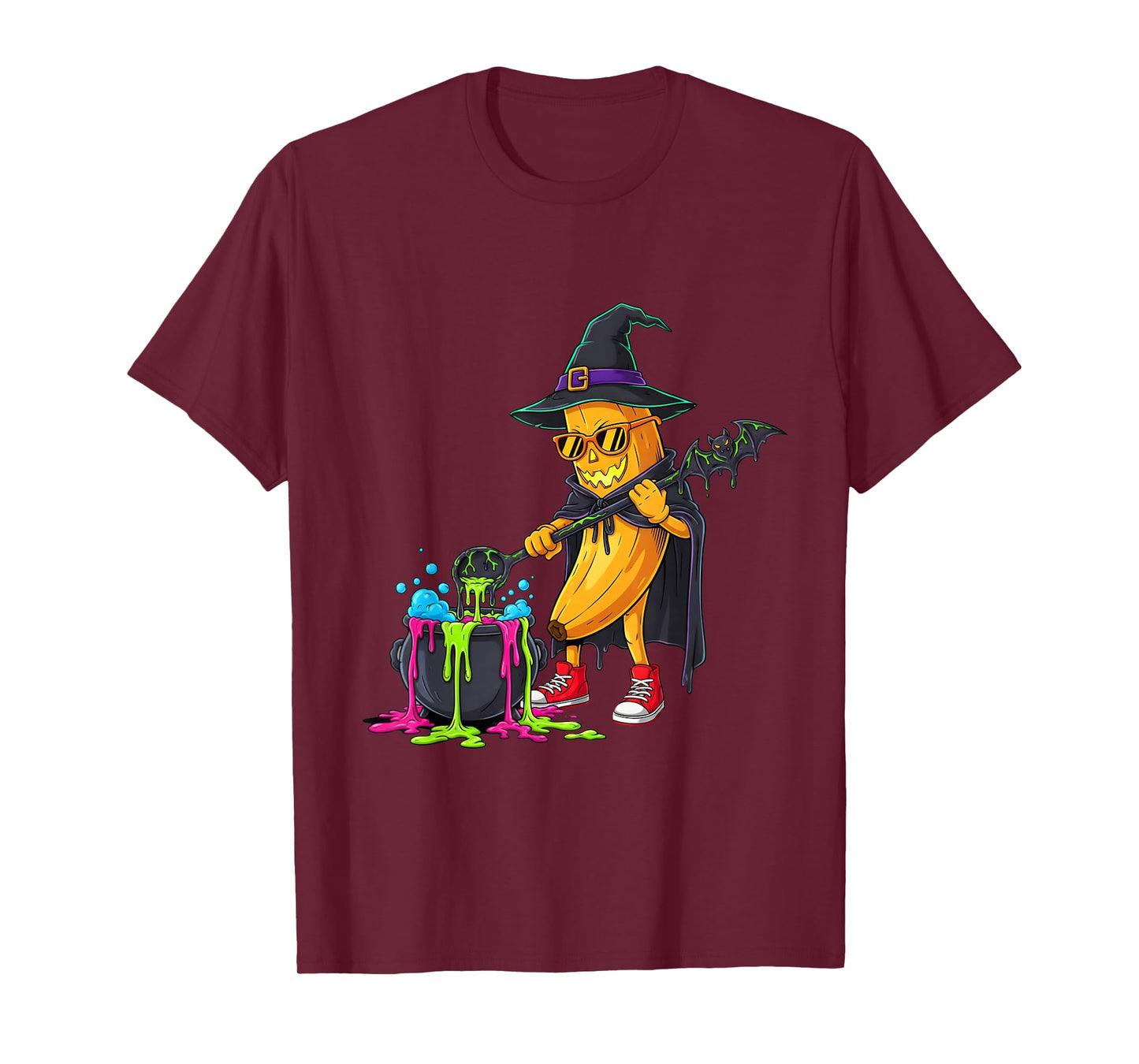 Cool Banana Witch Cauldron Halloween Costume T-Shirt