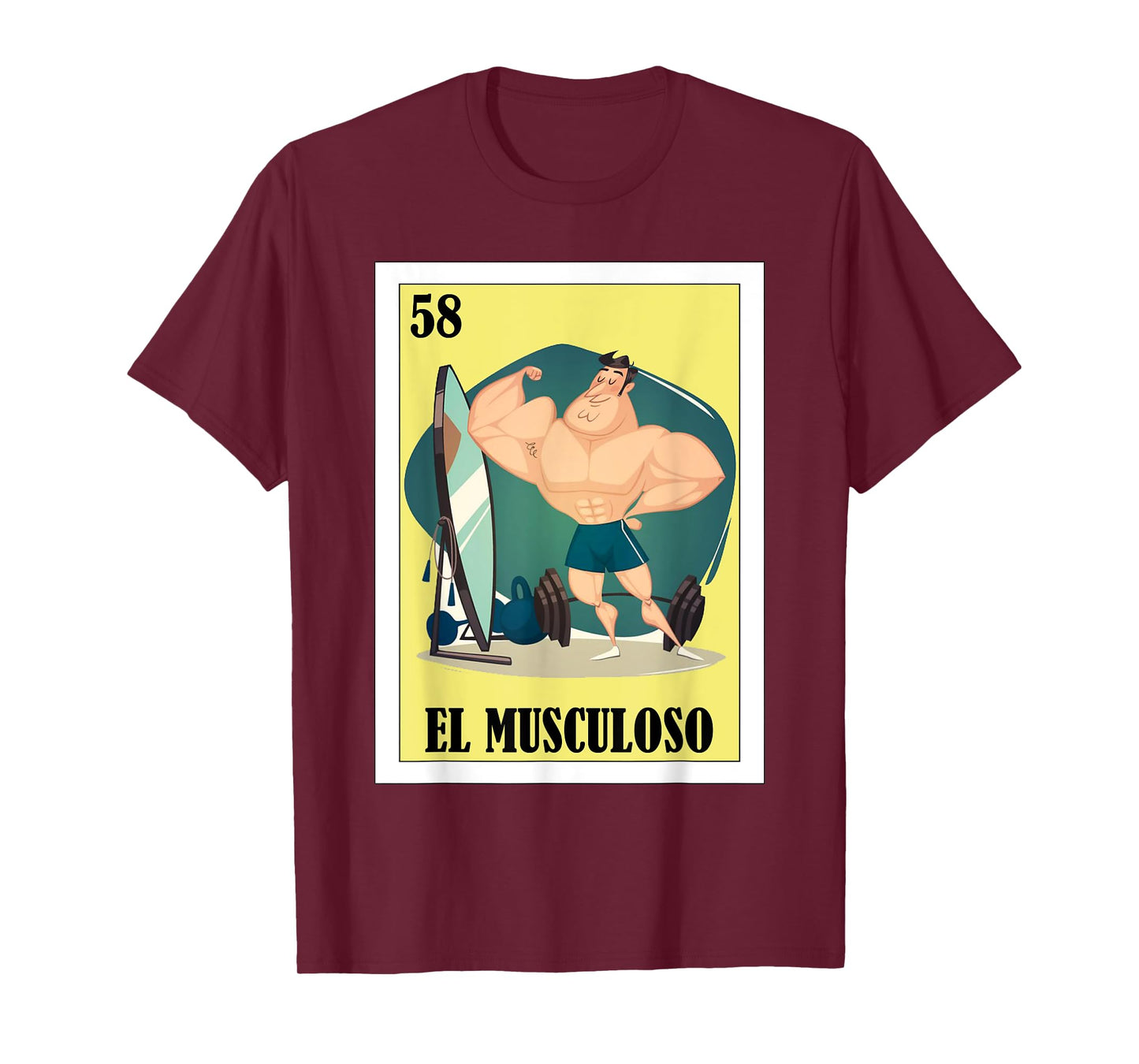 Funny Mexican Design for Fit Guys - El Musculoso T-Shirt