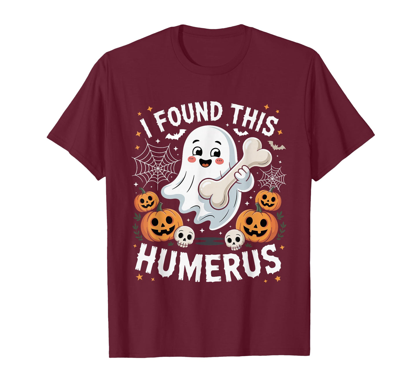 I Found This Humerus Spooky Season Nurse Halloween Ghost T-Shirt
