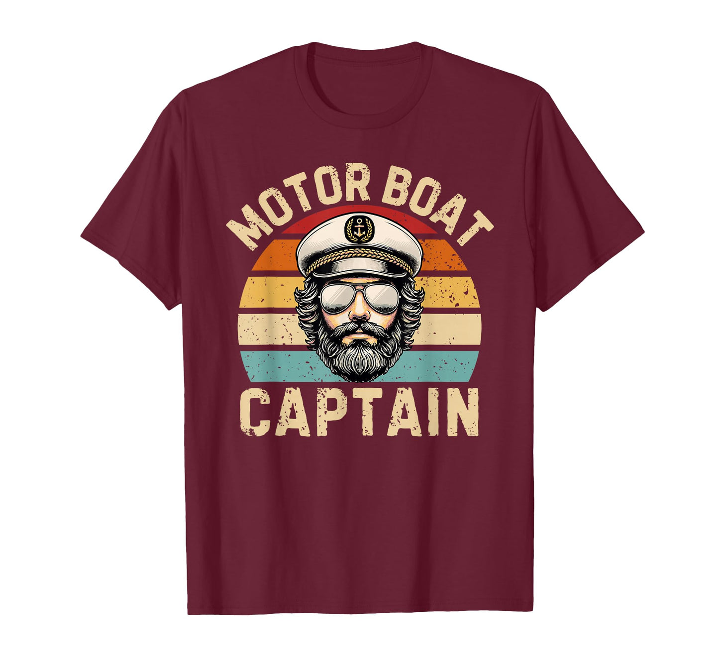 Funny Retro Motor Boat Captain T-Shirt