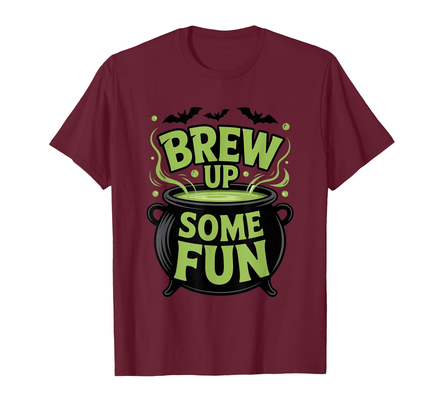 Brew Up Some Fun Halloween Shirt Witch Cauldron Tee T-Shirt