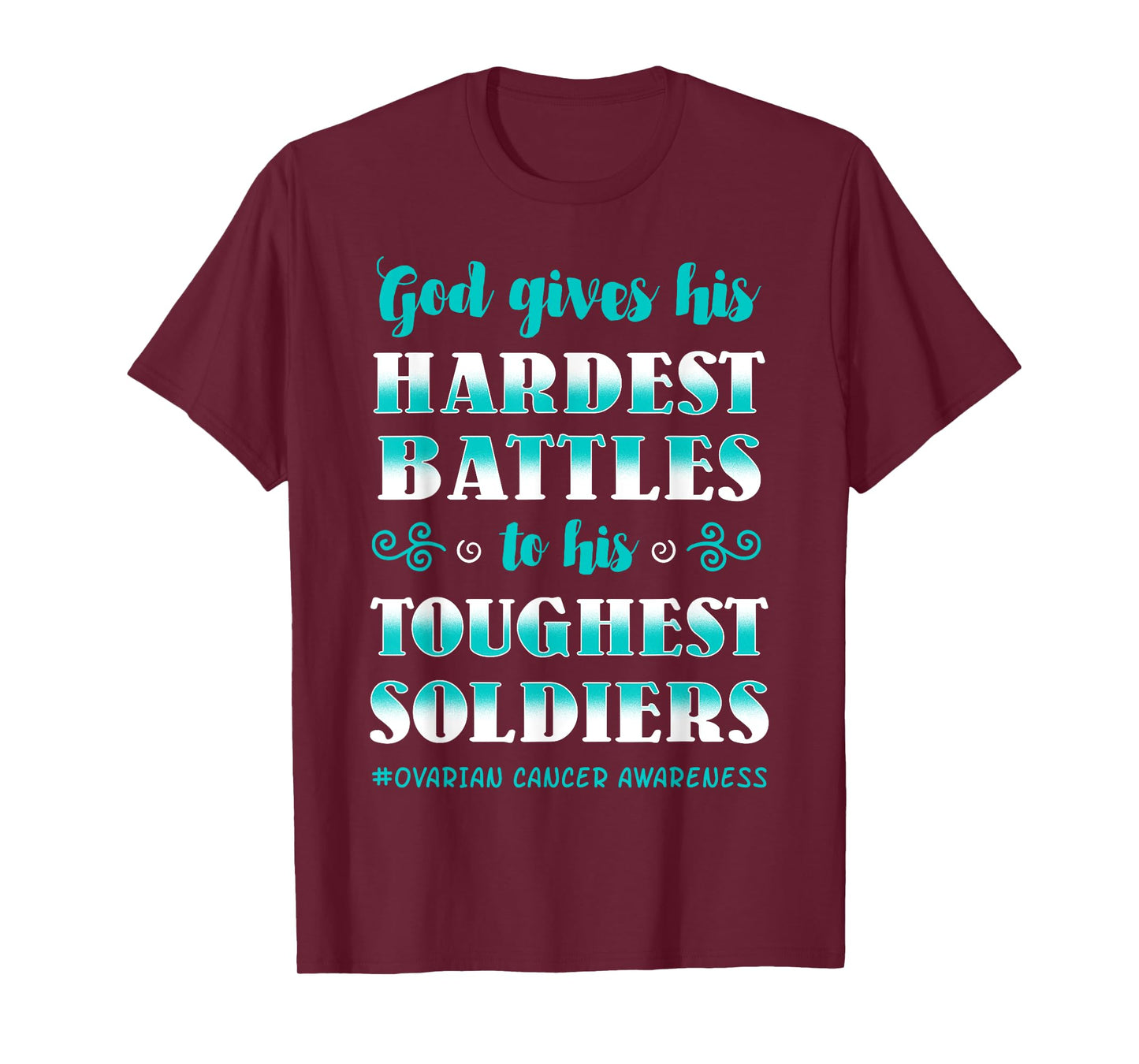 Ovarian Cancer Awareness Apparel Teal Carcinoma Gynecology T-Shirt