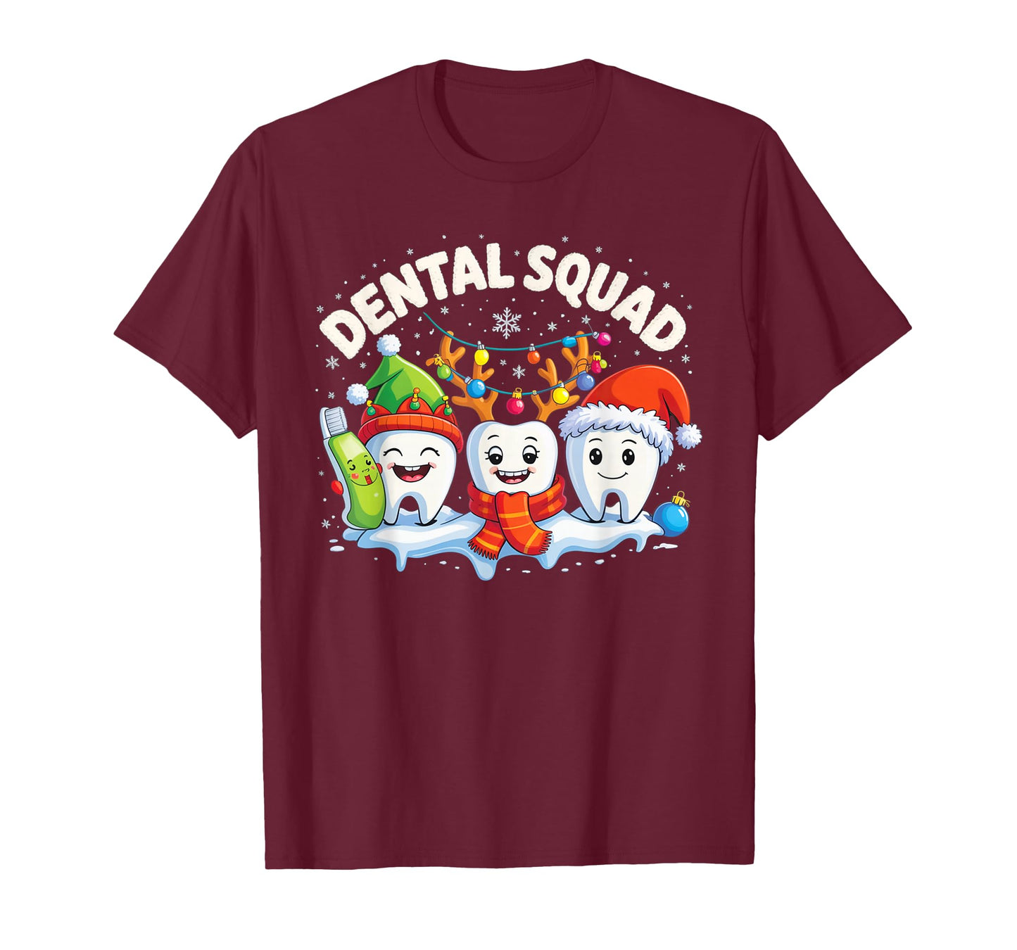 Matching Christmas Dental Squad Christmas Dentist Teeth Xmas T-Shirt