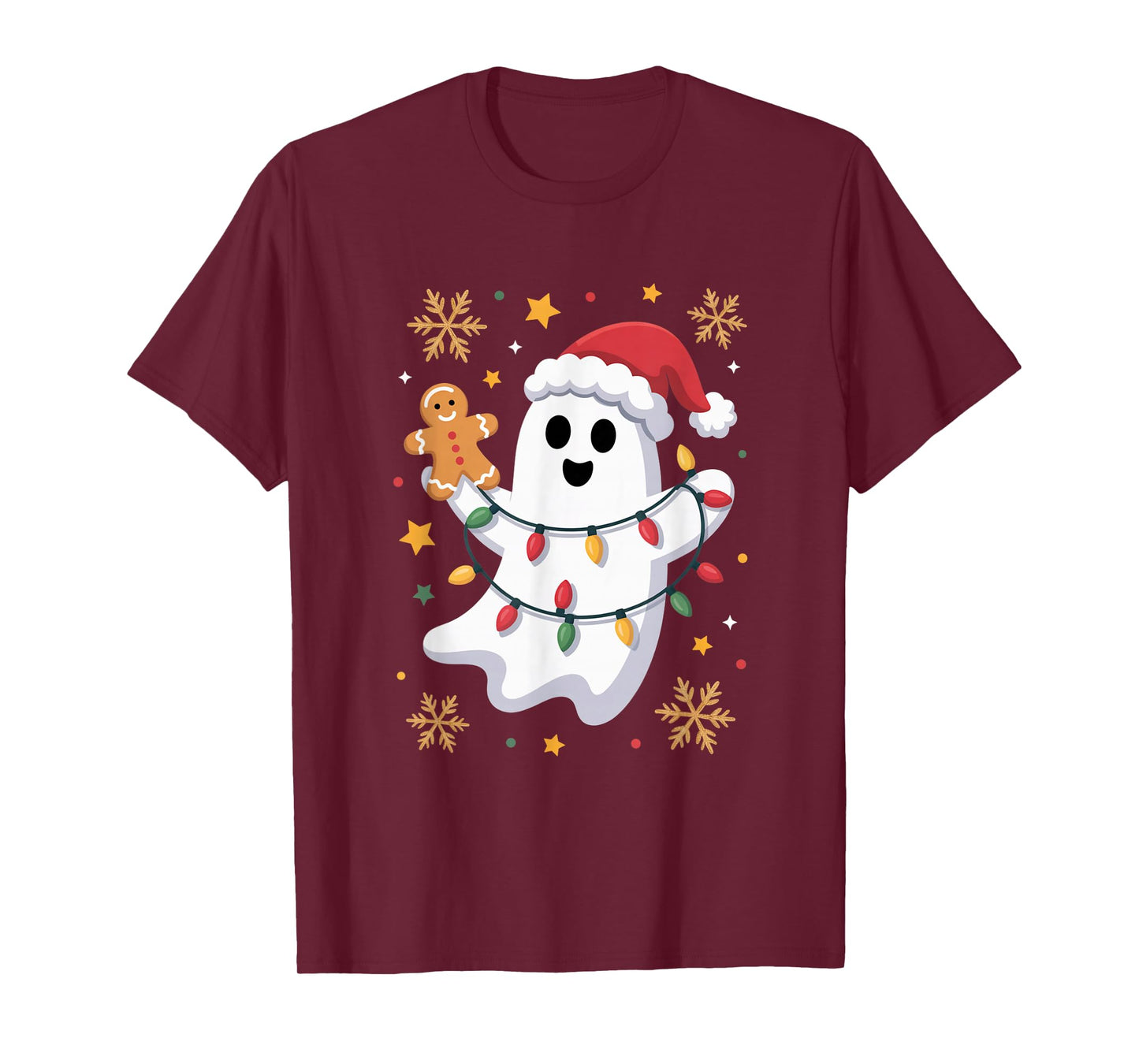 Ghost Christmas Santa Spooky Christmas T-Shirt