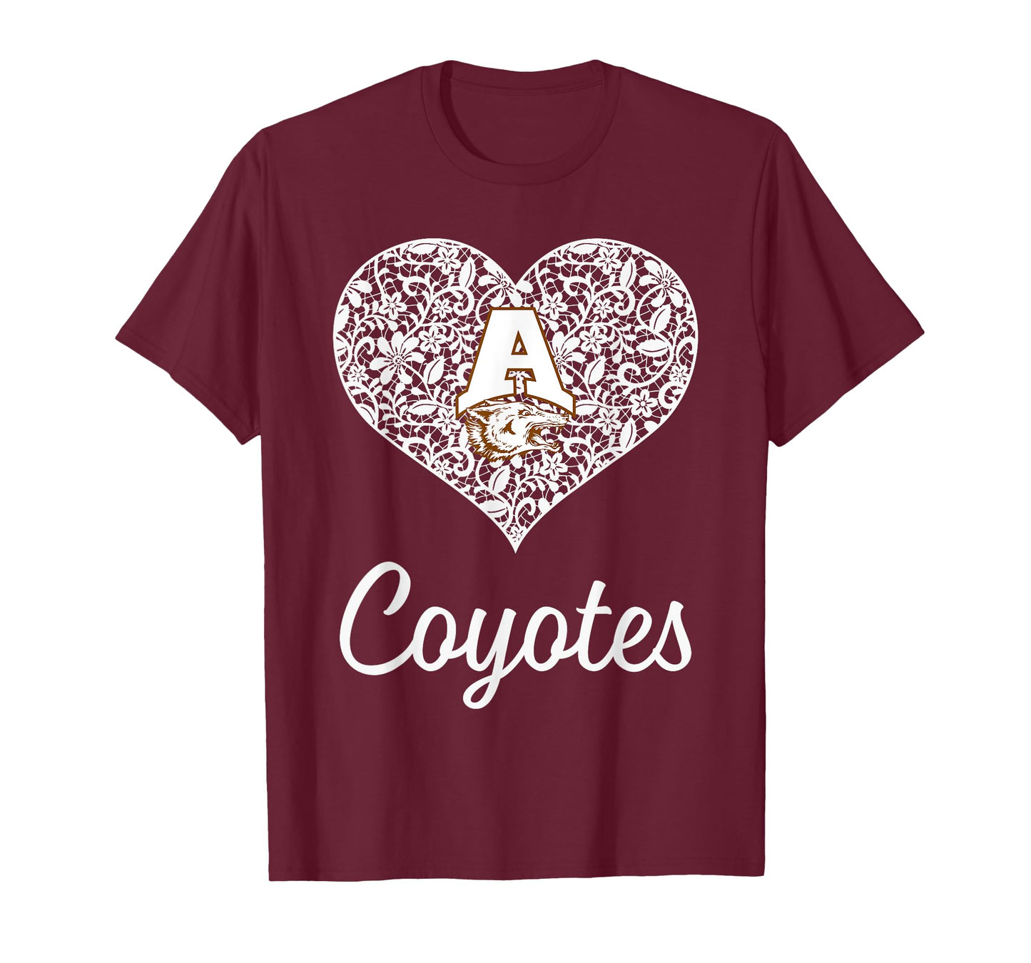 Alice Coyotes Logo Lace Heart HS T-Shirt