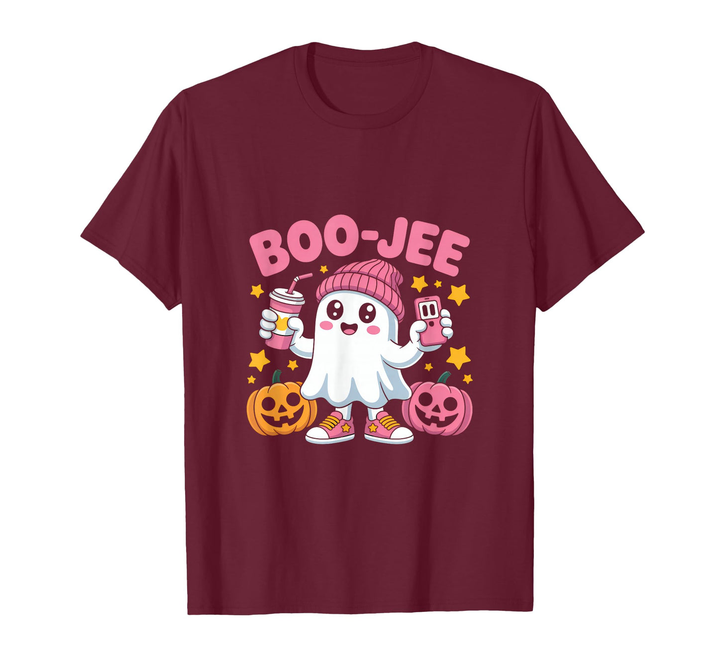 Boojee Cute Ghost Pumpkin Girl Halloween Humor T-Shirt