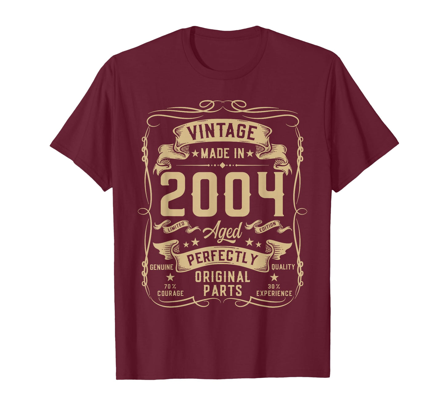 Vintage 2004 21yr 21st Birthday Gifts for Men 21 Years Old T-Shirt