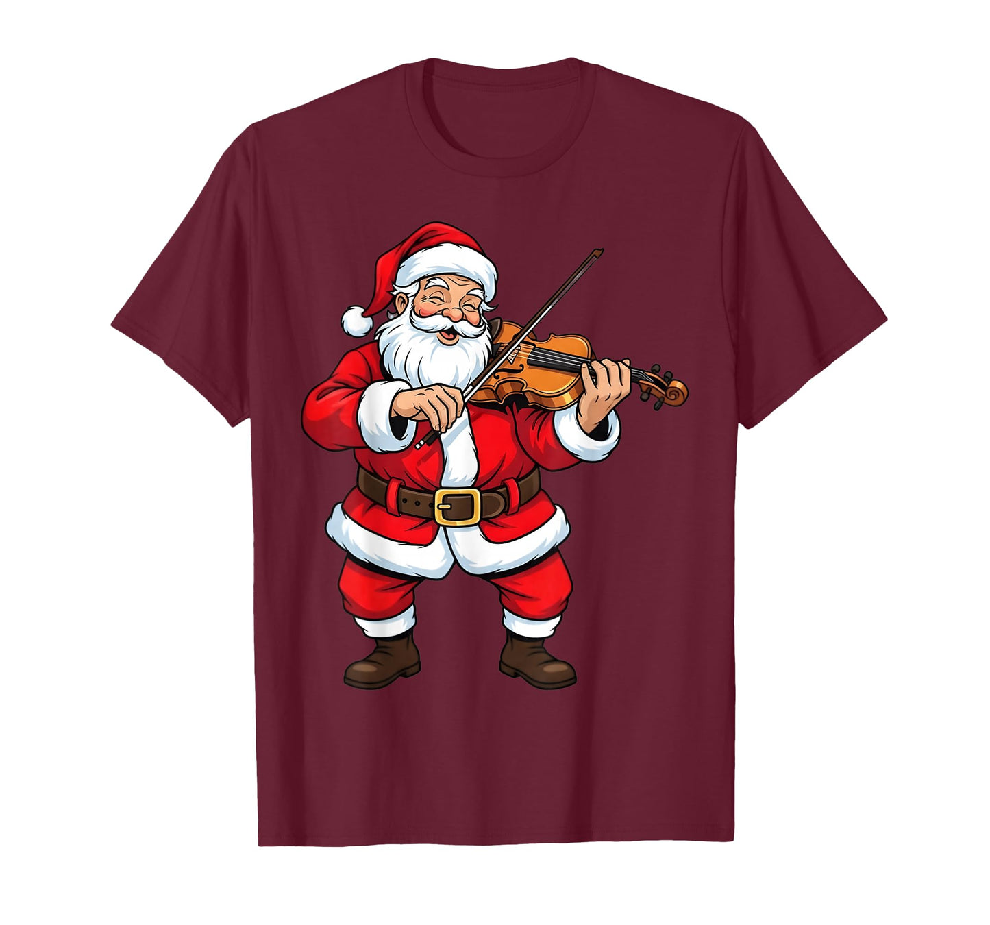 Violin Player Christmas Santa Orchestra Musician Violinist T-Shirt