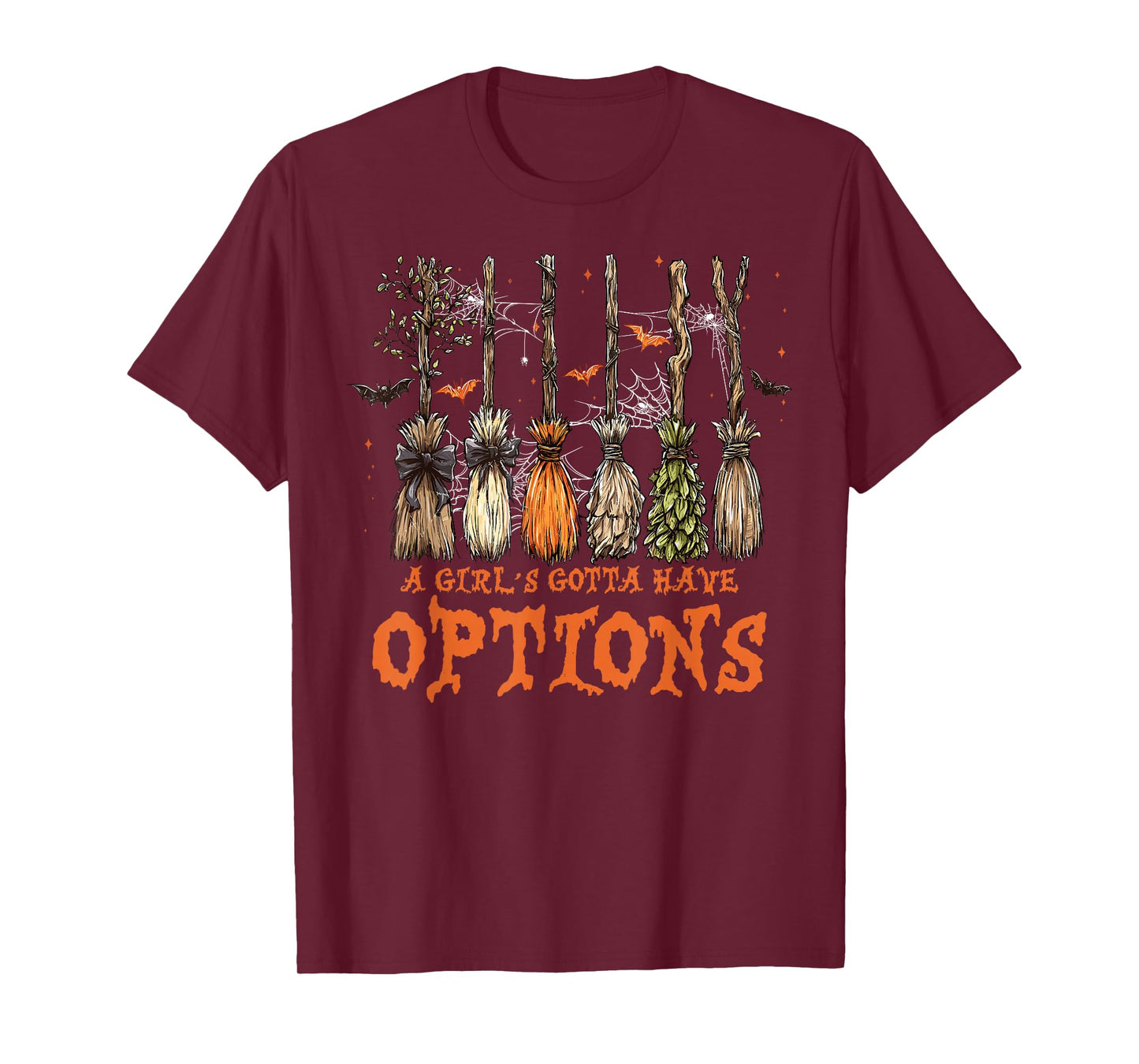 Retro A Girl’s Gotta Have Options Spooky Witches Halloween T-Shirt