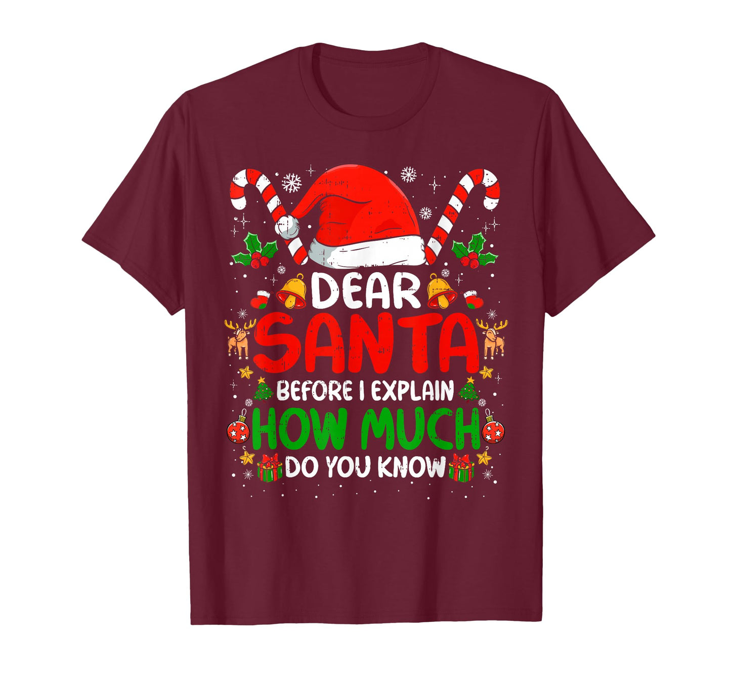 Dear Santa I Can Explain Funny Christmas Shirts Kids Adults T-Shirt