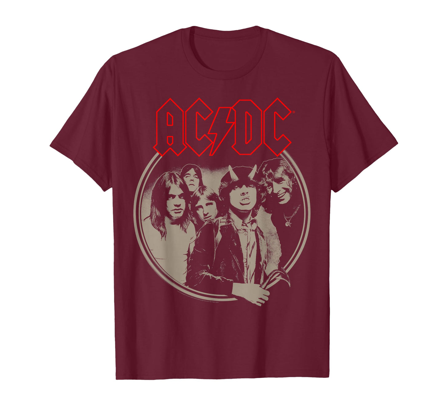 AC/DC - Framed T-Shirt - Unisex-Adults & Kids - Black - Small - Short Sleeve - Classic Fit - Rock Music Fans