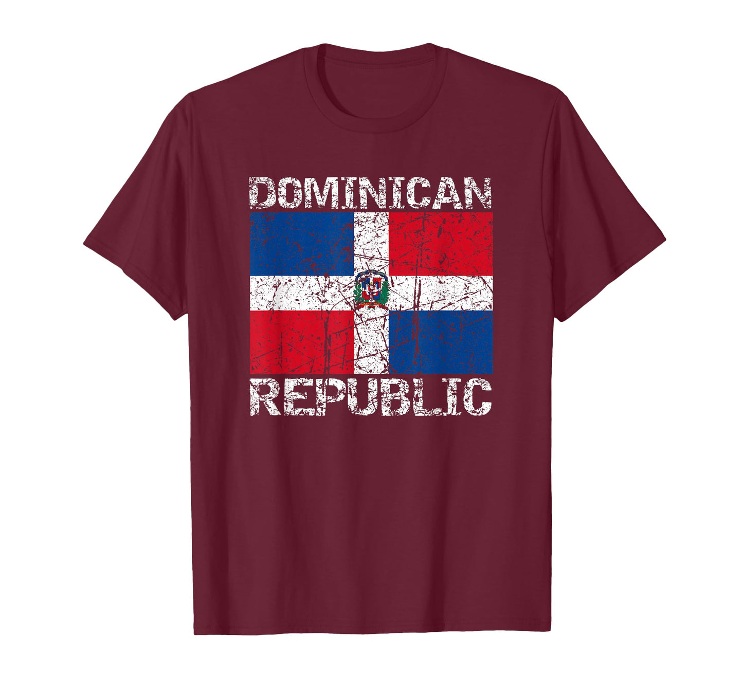 Dominican Republic Flag Distressed Dominican Men Women Kids T-Shirt