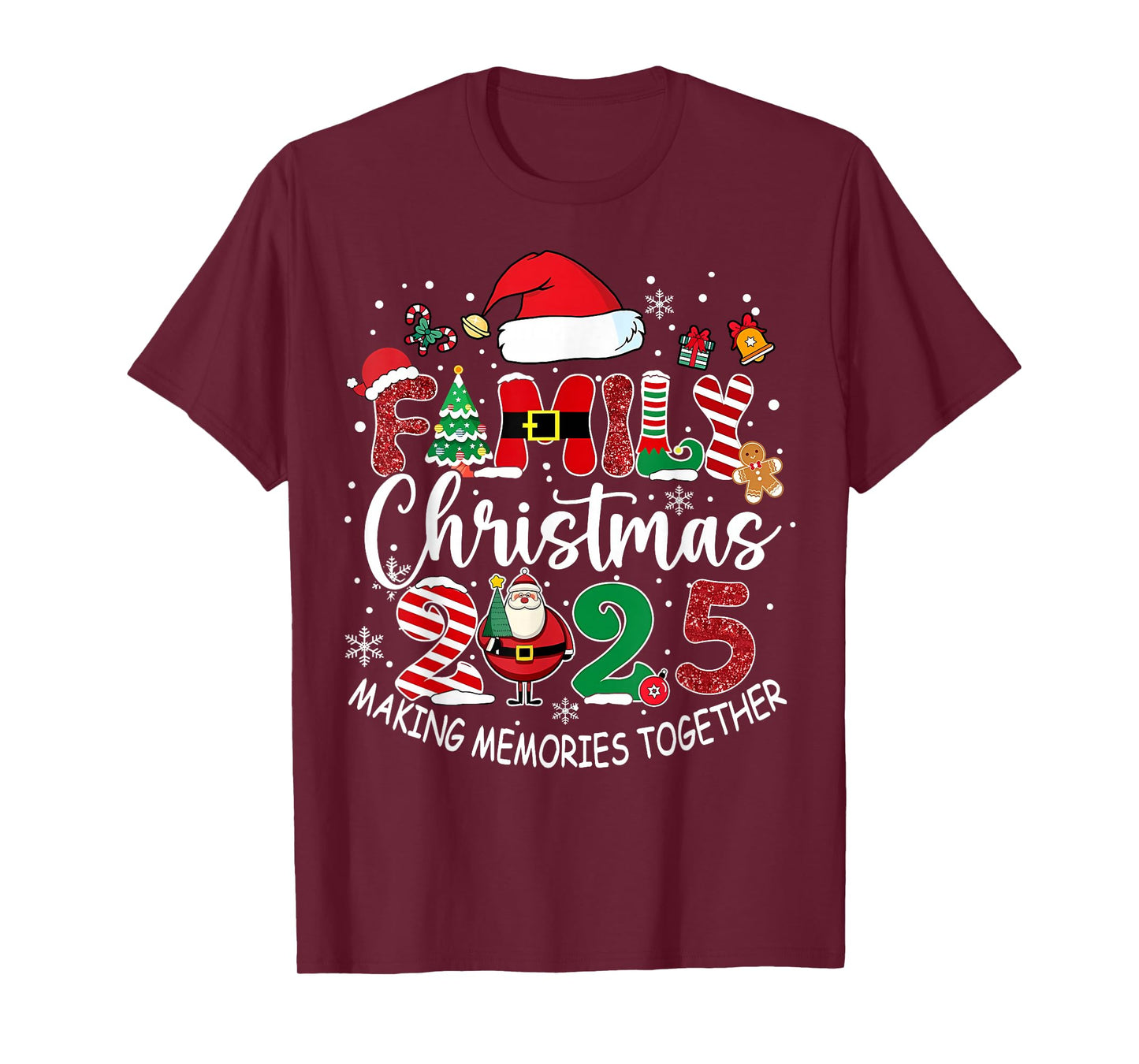 Family Christmas 2025 Matching Outfit Xmas Squad Santa T-Shirt