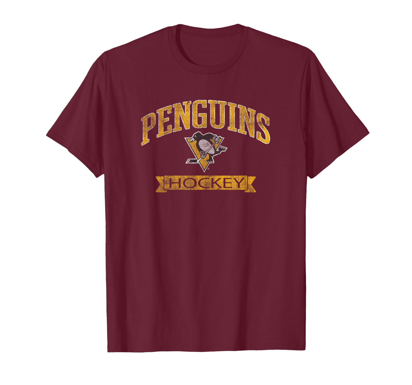 Pittsburgh Penguins Vintage Hockey Dark Heather Licensed T-Shirt