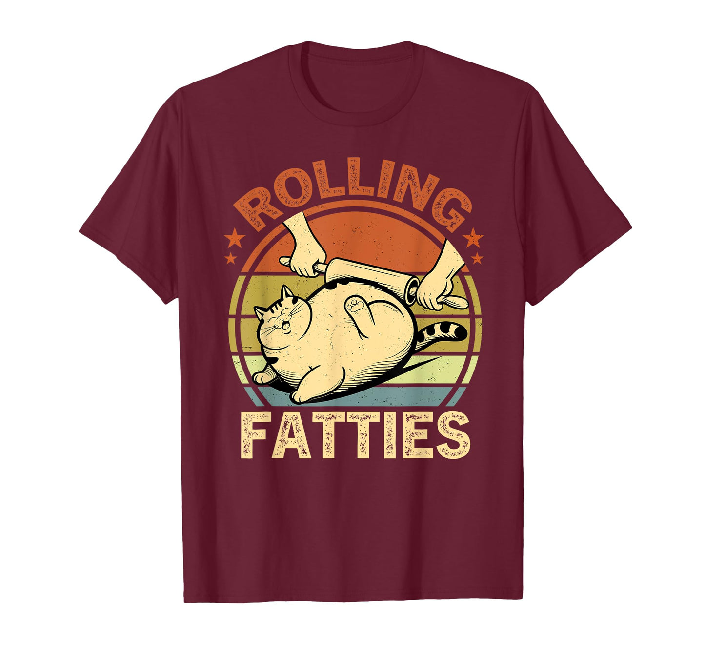 Rolling Fatties Cat Funny Cat Lover Kitty Cat Men Women Boys T-Shirt