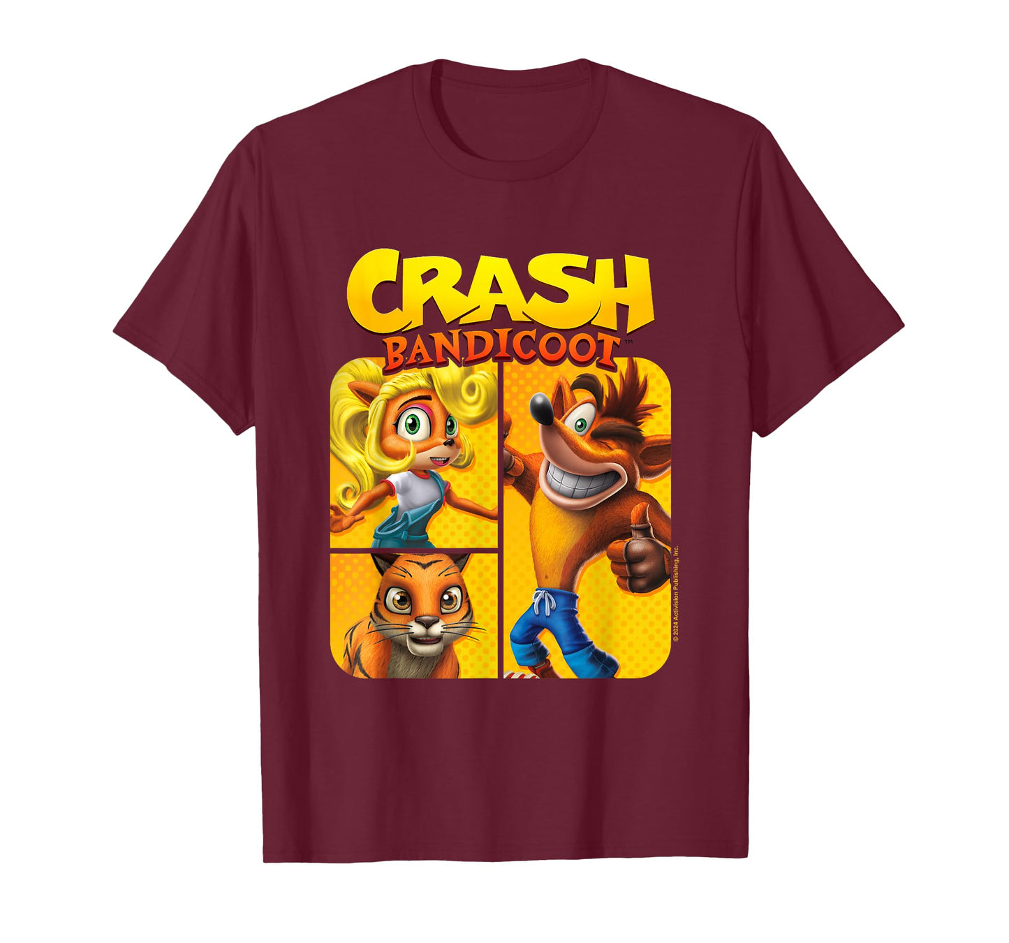Crash Bandicoot & Friends Vintage Character Panels T-Shirt