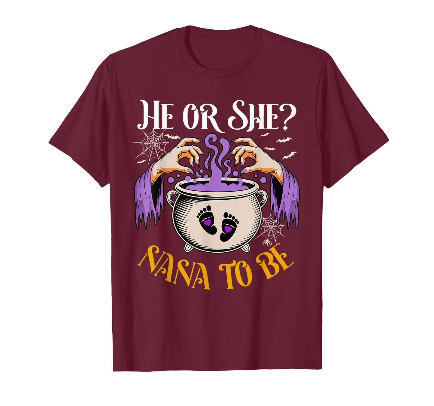 He Or She Nana to Be Baby Reveal Halloween Costume T-Shirt