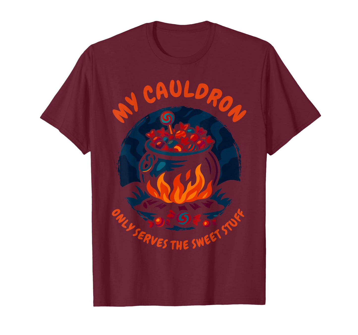 Cauldron Only Serves Sweet Stuff Halloween Spooky Haunted T-Shirt