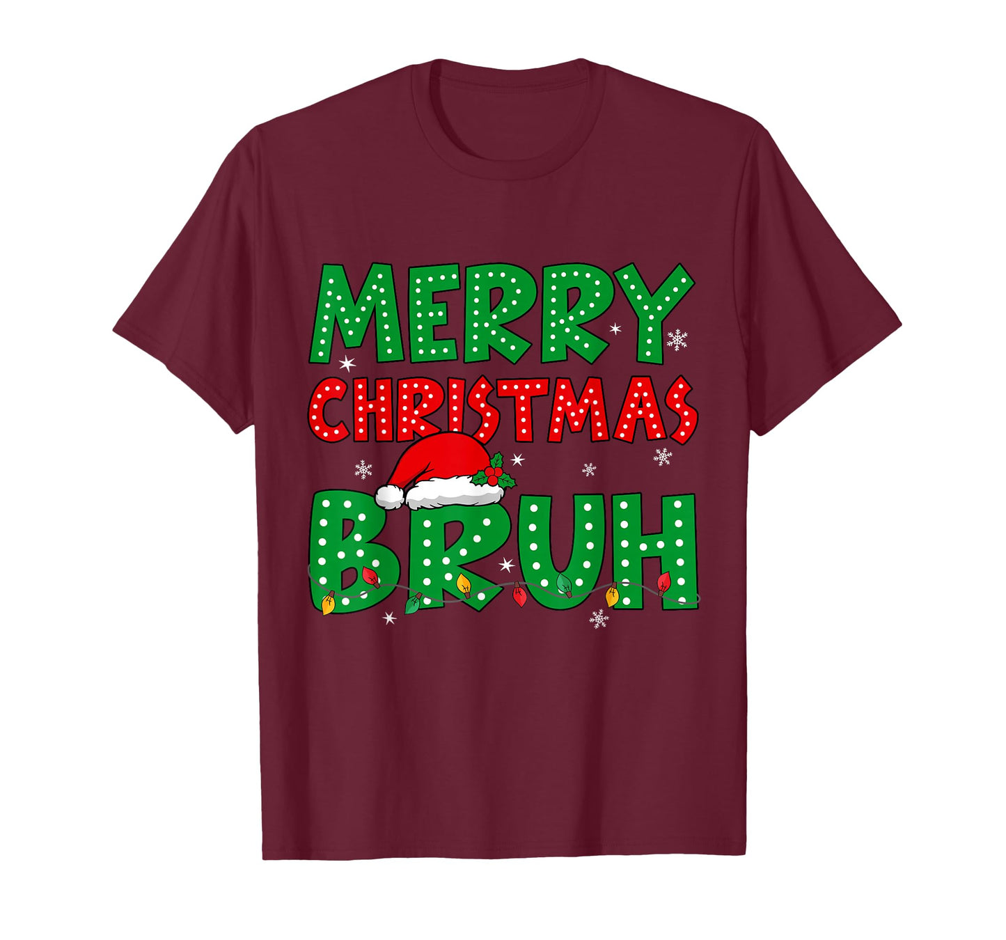 Bruh Meme Funny Saying Bro Greeting Teens Boys Men Christmas T-Shirt