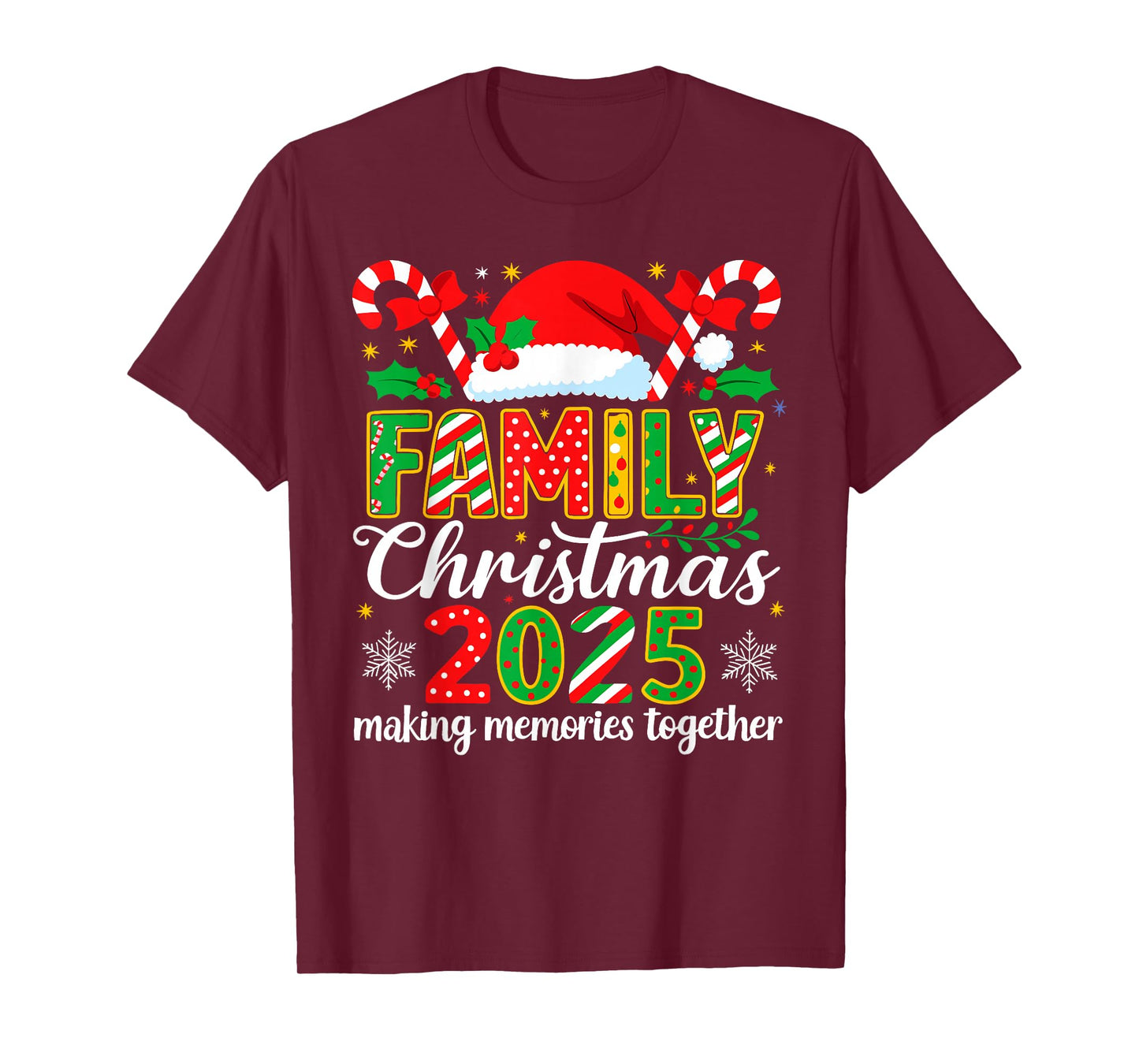 Family Christmas 2025 Matching Outfit Xmas Squad Santa T-Shirt