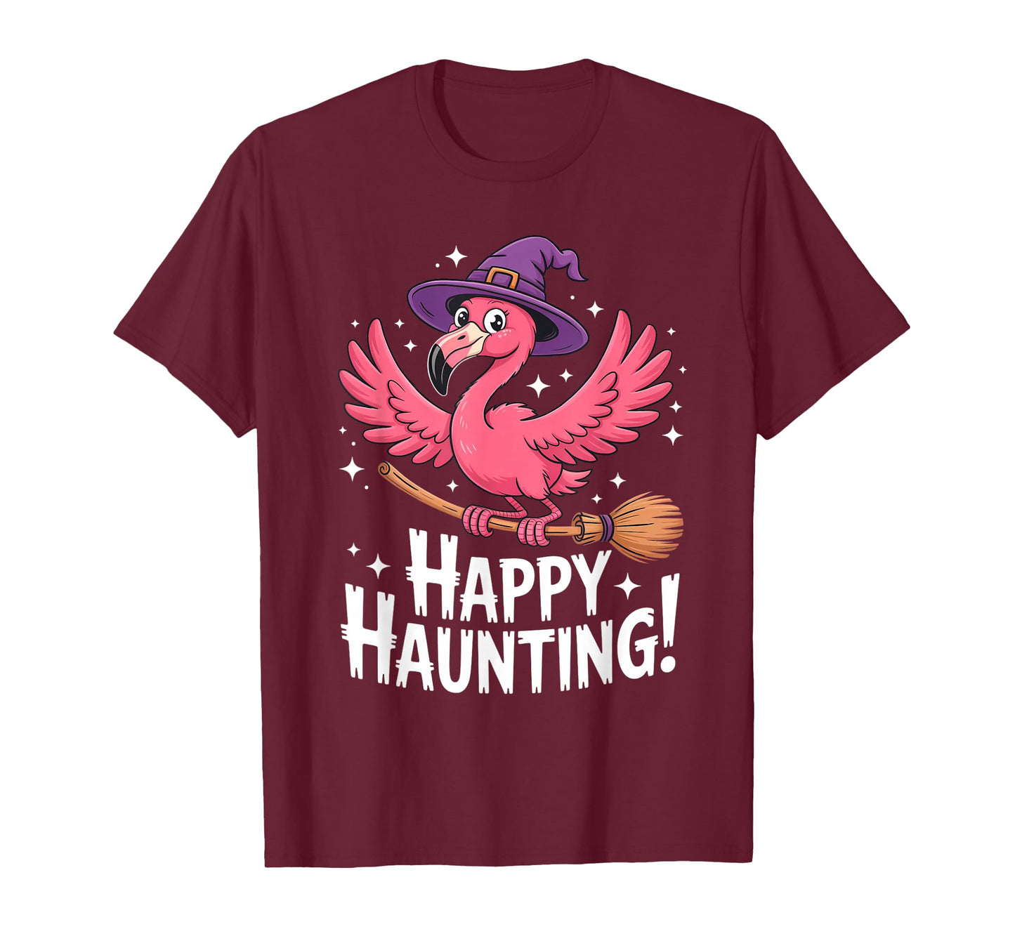 Halloween Flamingo Lover Witch Women Kids Girls Teen T-Shirt