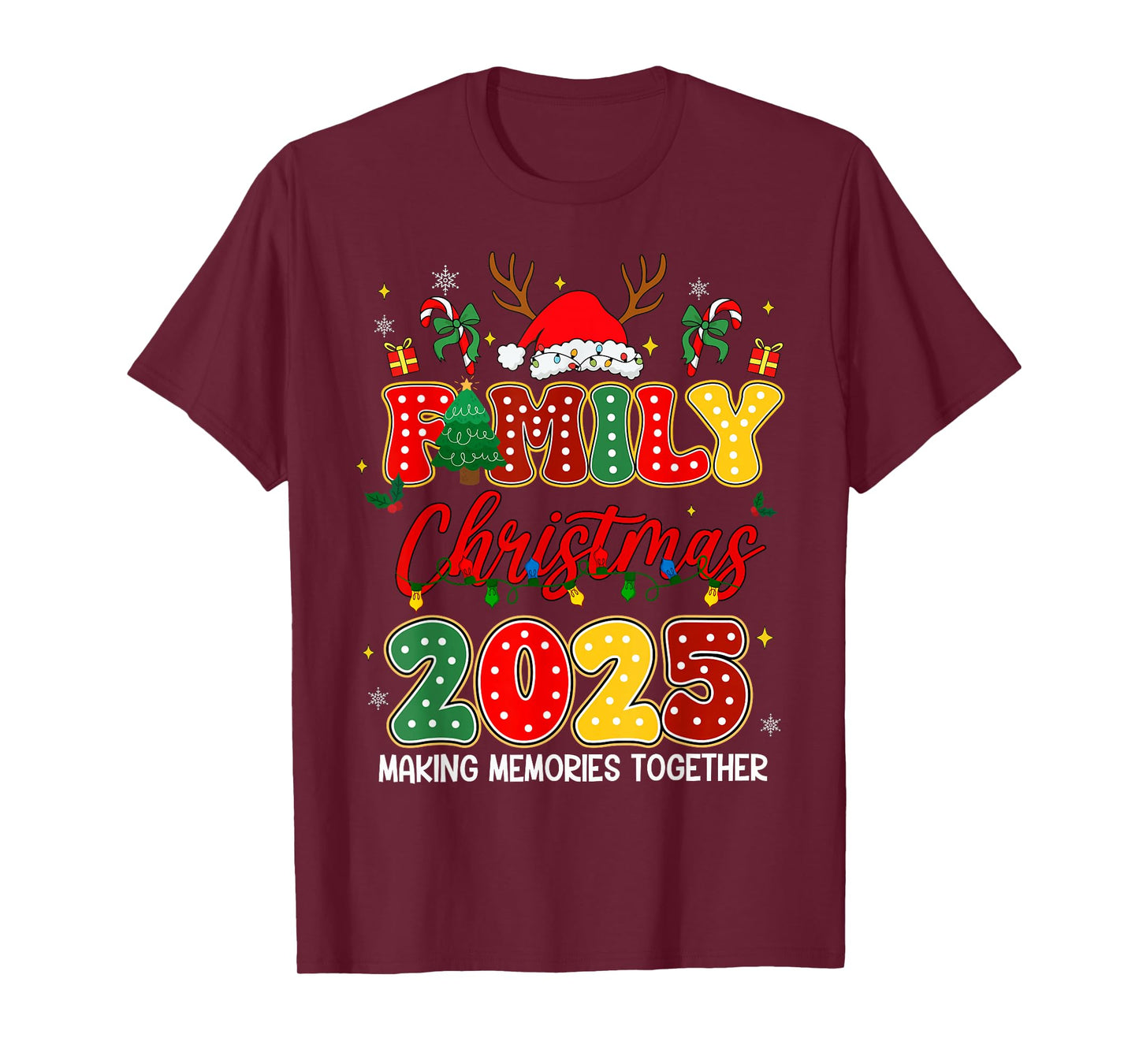 Family Christmas 2025 Matching Outfit Xmas Squad Santa T-Shirt
