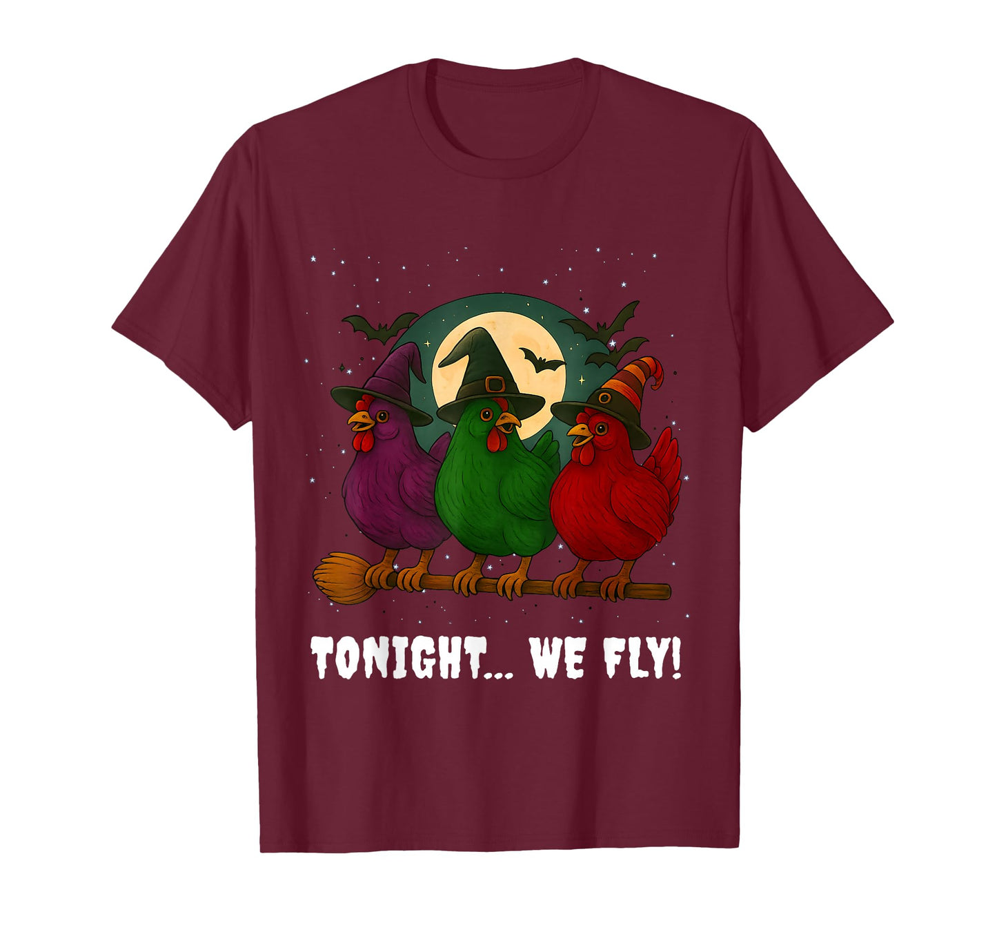Tonight We Fly Funny Chicken Spooky Season Halloween Costume T-Shirt