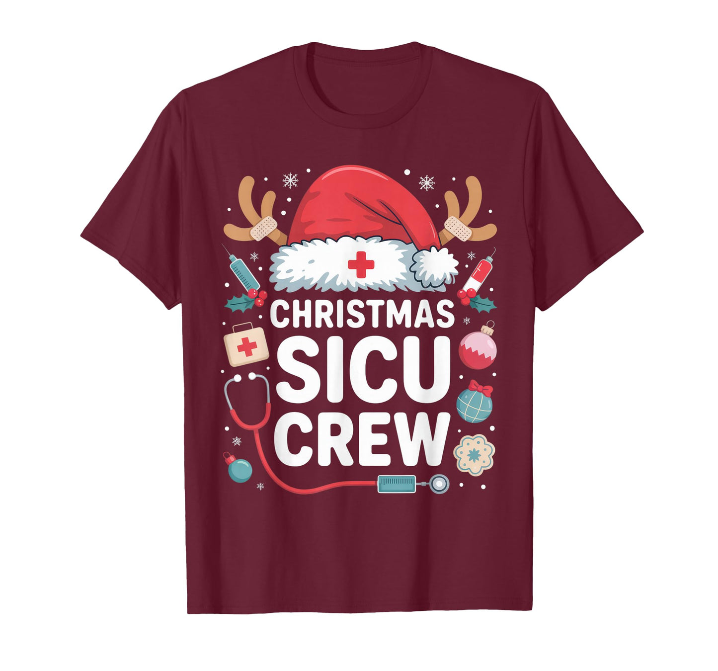 Christmas SICU Crew Holiday Nurse Medical Team T-Shirt