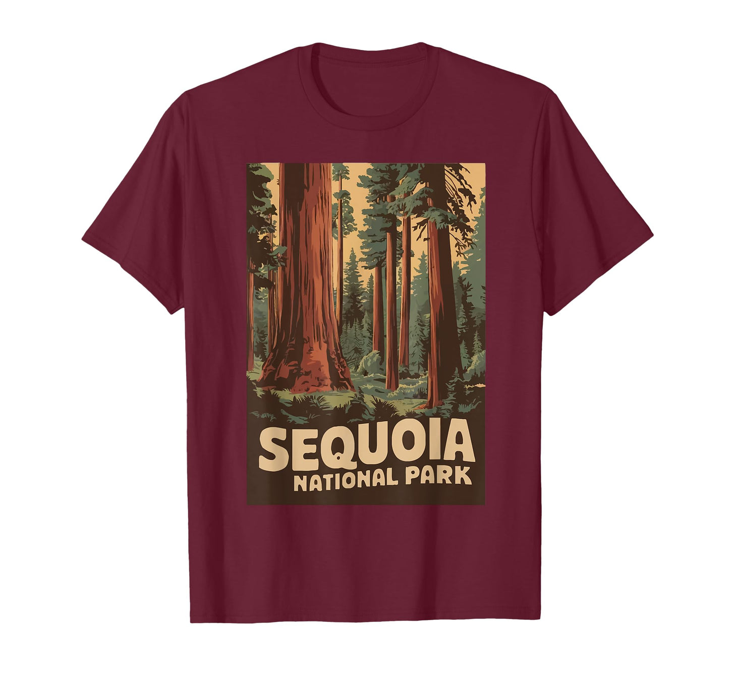 Vintage Sequoia National Park Men Women Kids Camping Hiking T-Shirt