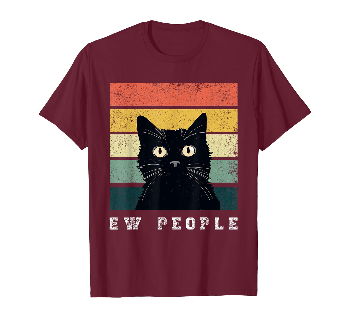 Ew People Retro Funny Cat gifts Men Women T-Shirt