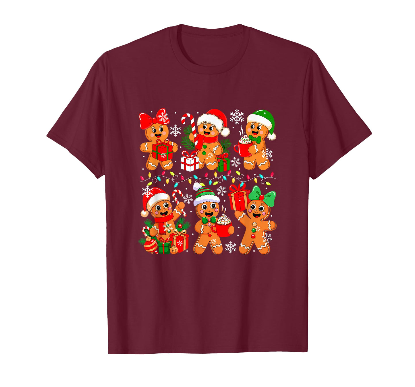 Group Santa Gingerbread Cookies Christmas Baker Baking Lover T-Shirt