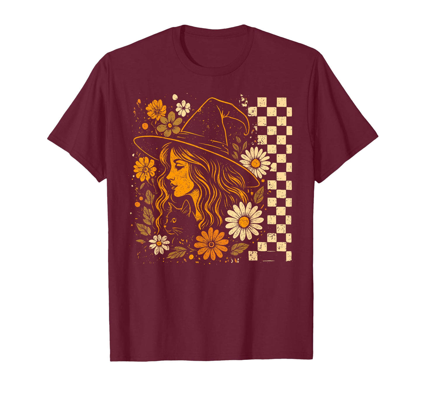 Floral Boho Halloween Witch T-Shirt